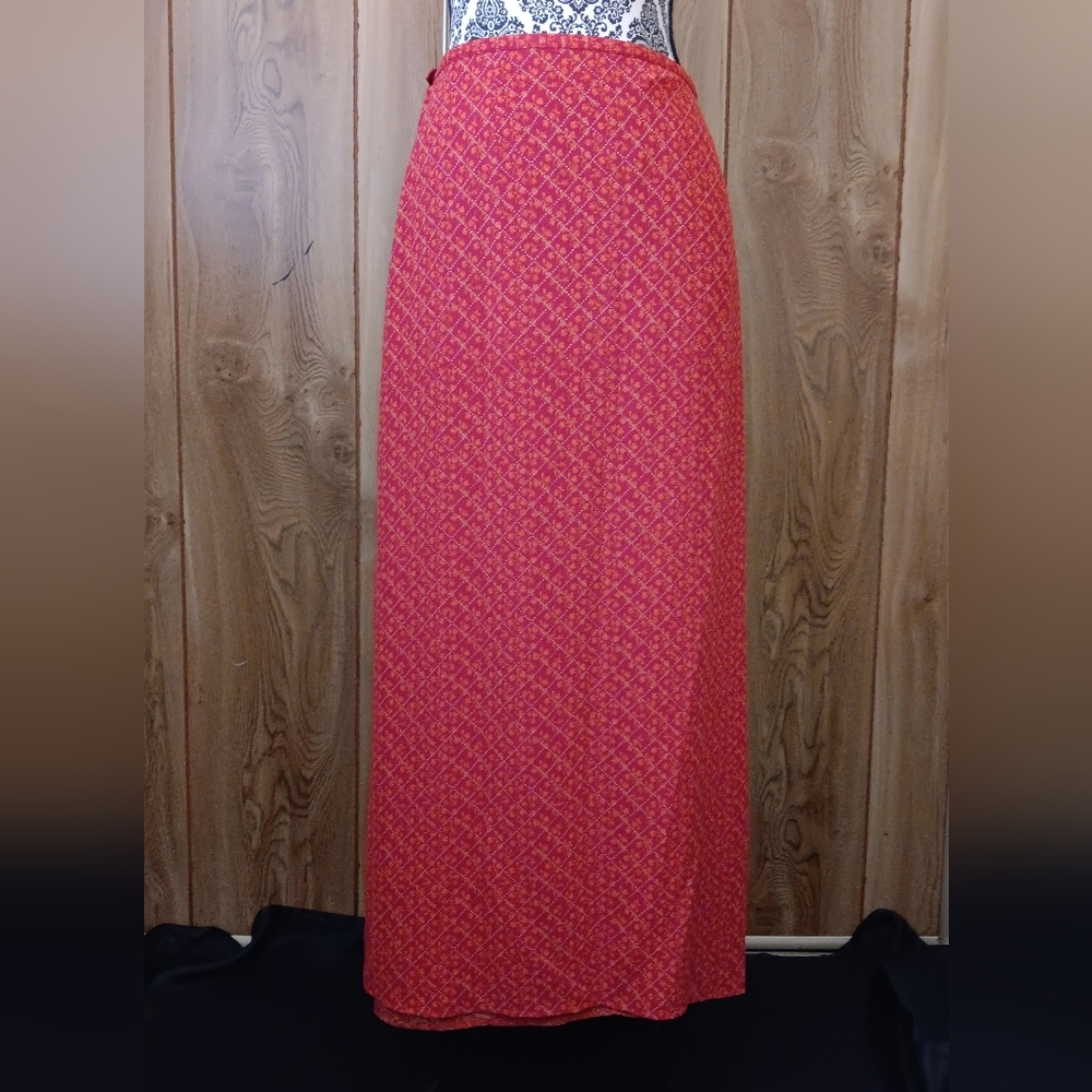 Whimsigoth Y2K Vintage Reversible Maxi Skirt